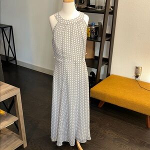 Tommy Hilfiger Gray Polka Dot Maxi Dress